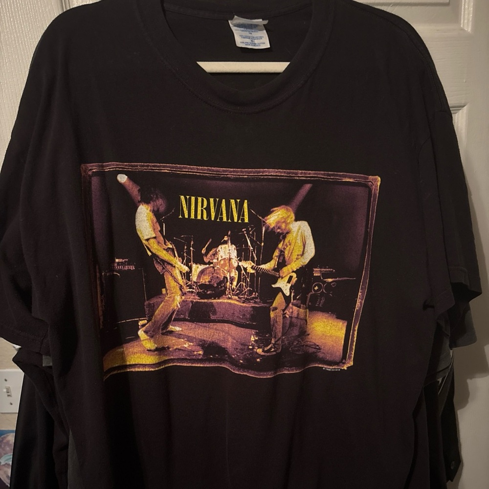 NIRVANA Black and Yellow Band Tee